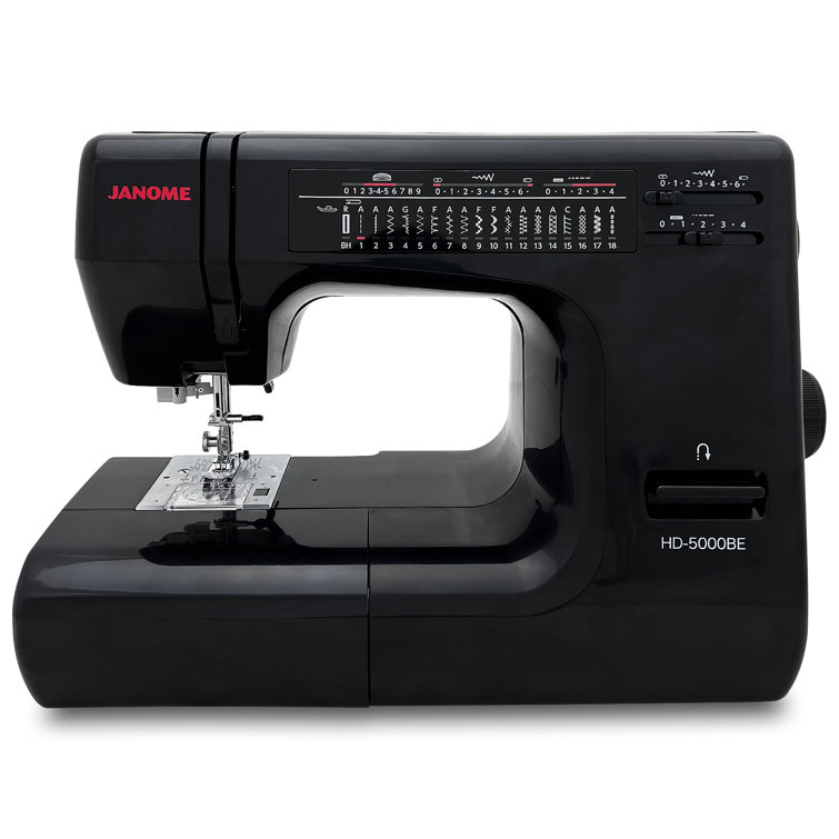 Janome HD5000 Black Edition Heavy Duty Sewing Machine with Bonus Quilt